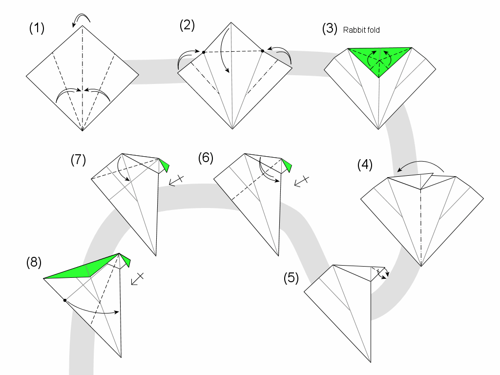 Как сделать цветного бумажного попугая в технике оригами