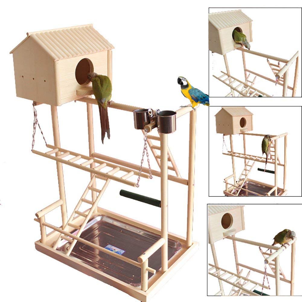 Игровые стенды, площадки и домики для попугаев